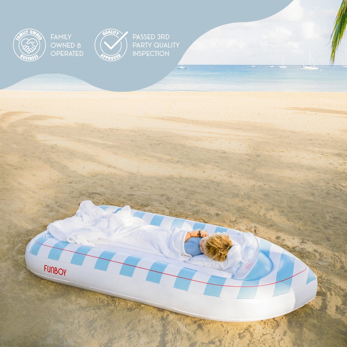 Kids Air Mattress - Classic Speed Boat Sleepover Bed
