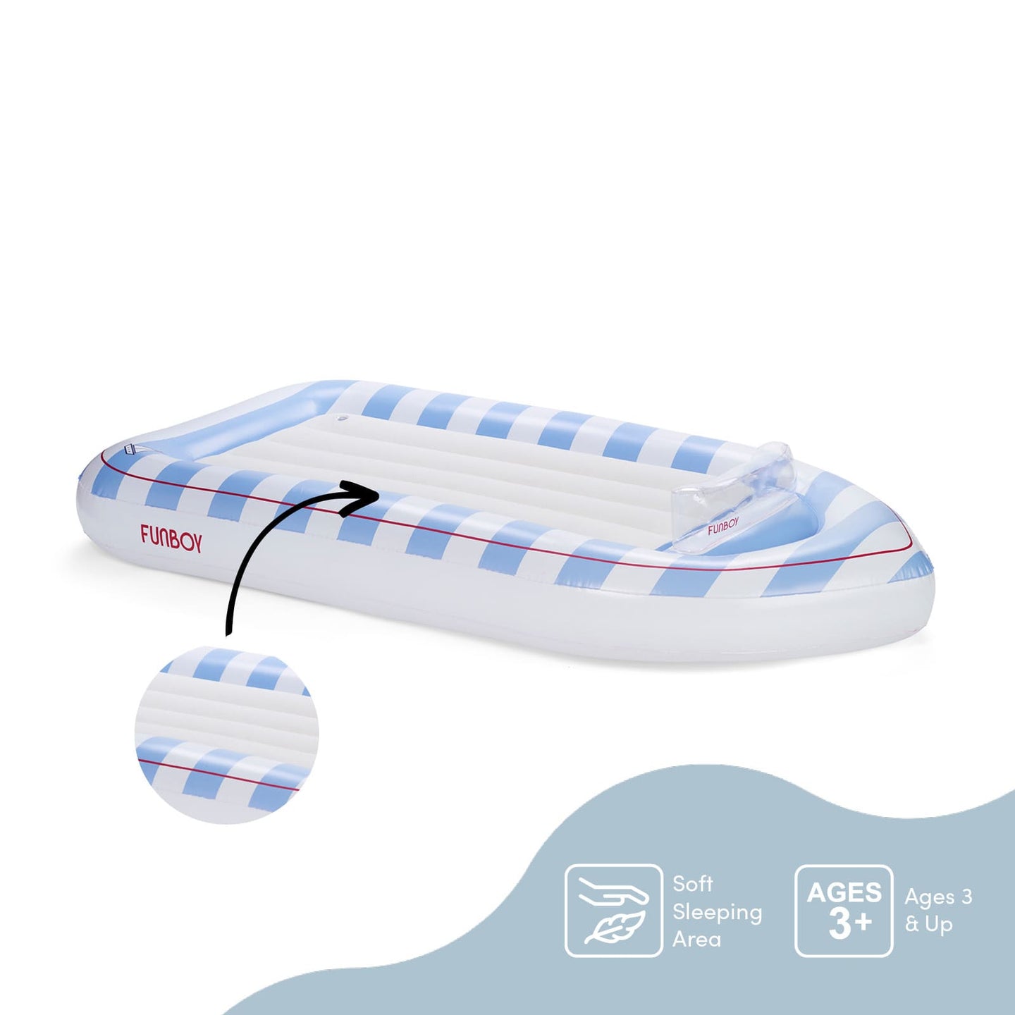 Kids Air Mattress - Classic Speed Boat Sleepover Bed