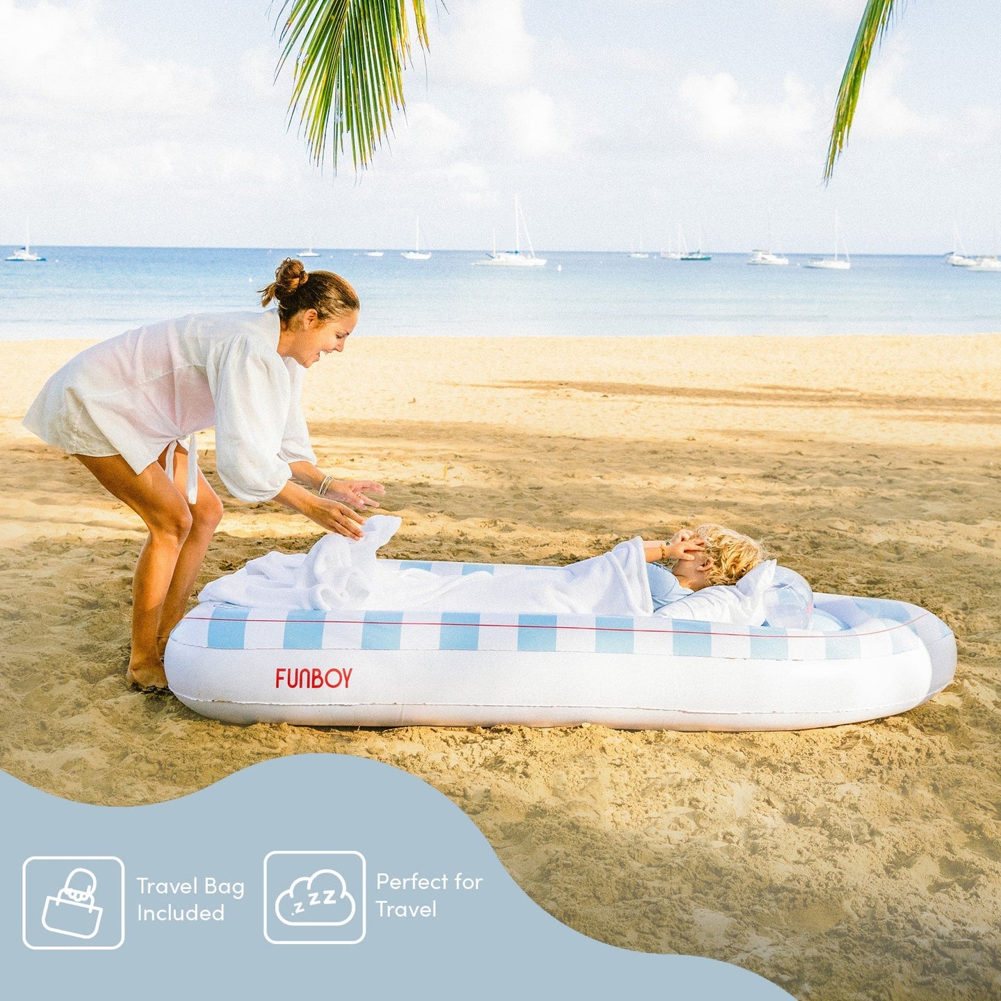 Kids Air Mattress - Classic Speed Boat Sleepover Bed