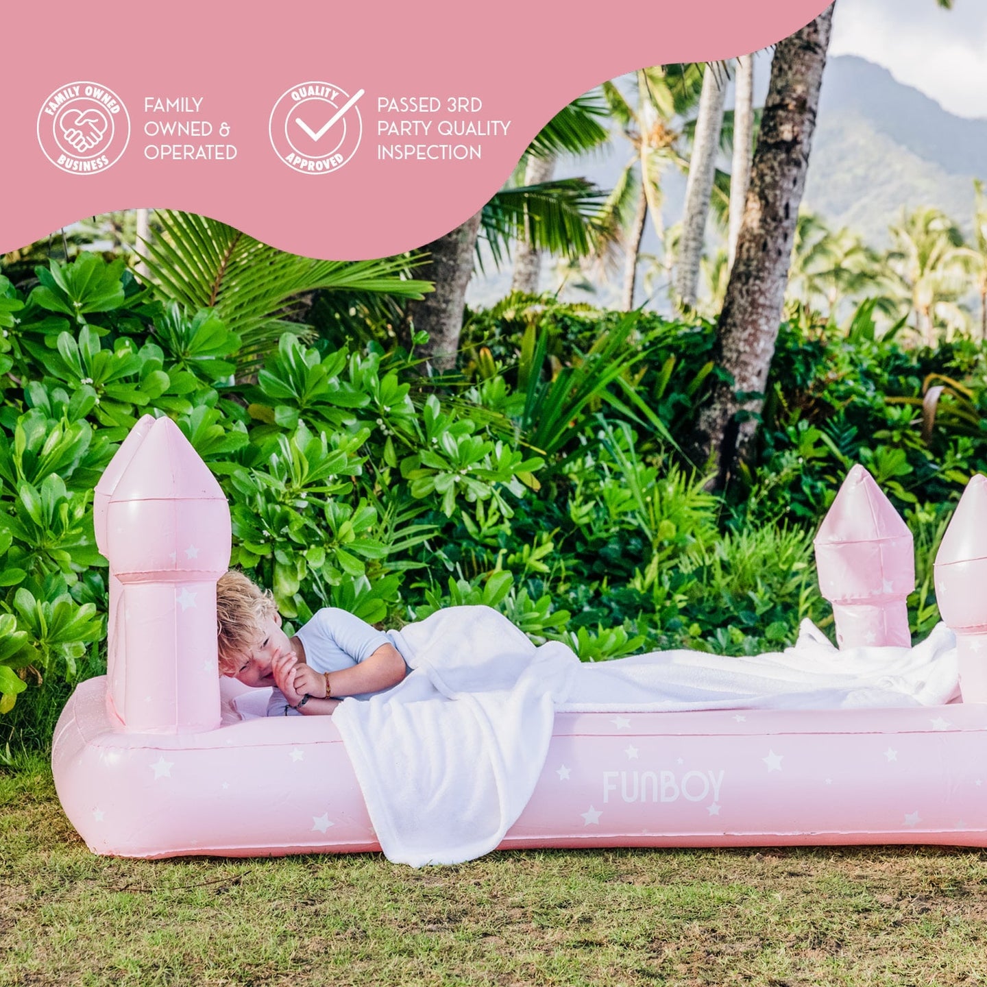 Kids Air Mattress - Pink Castle Sleepover Bed