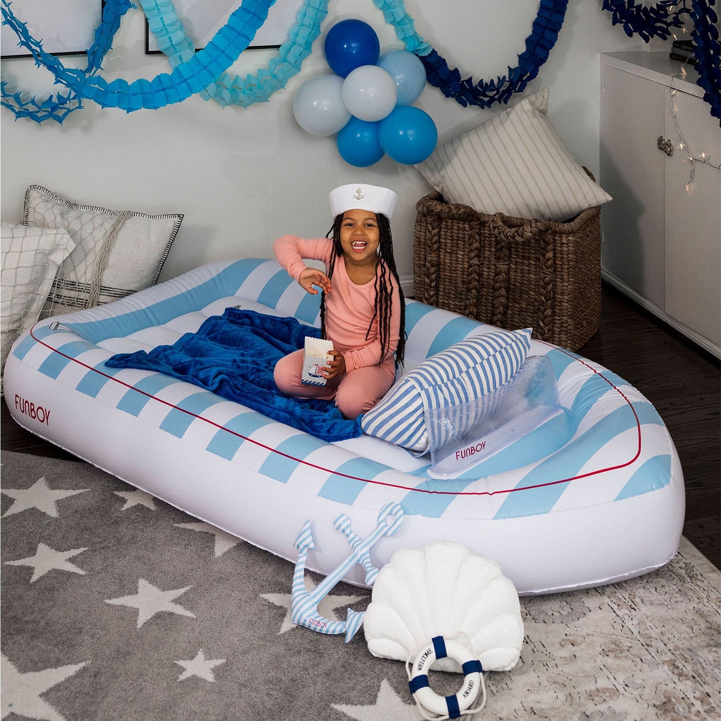 Kids Air Mattress Sleepover Bed by FUNBOY. Boat