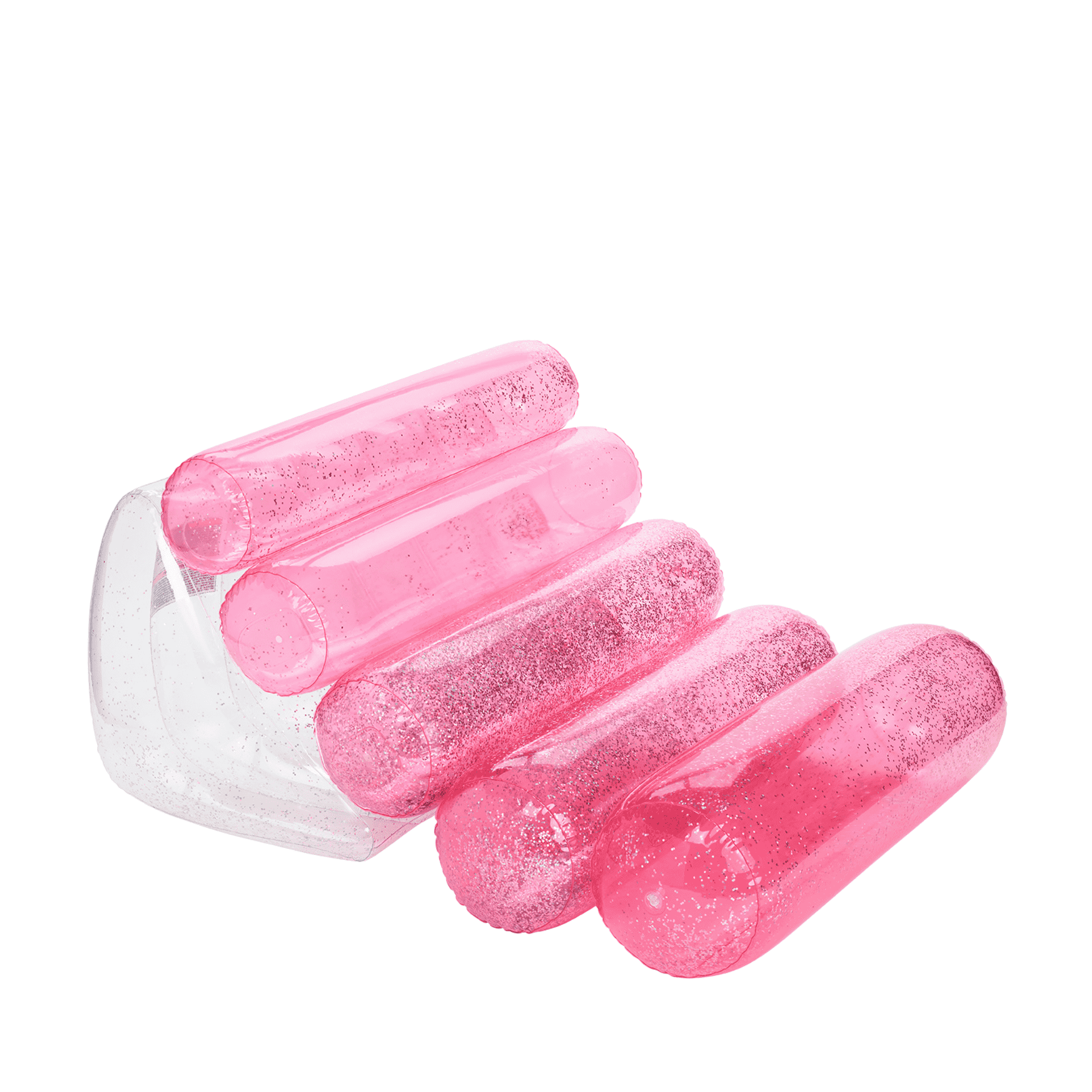 Clear Pink Glitter Leisure Chair Pool Float