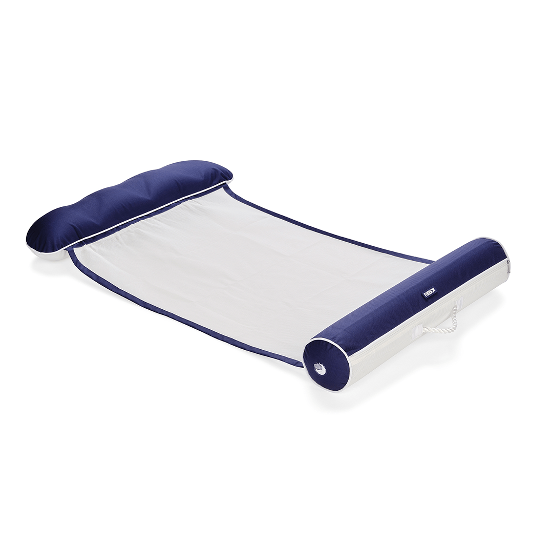 Classic Navy Fabric Covered Hammock Pool Float