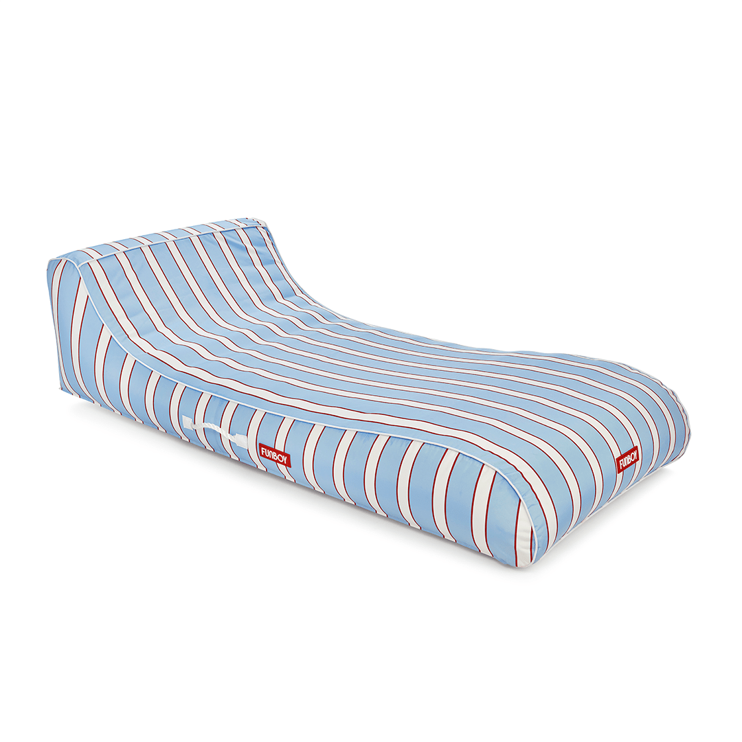Fabric Sunbd Loungr Blue Striped, 62" Long