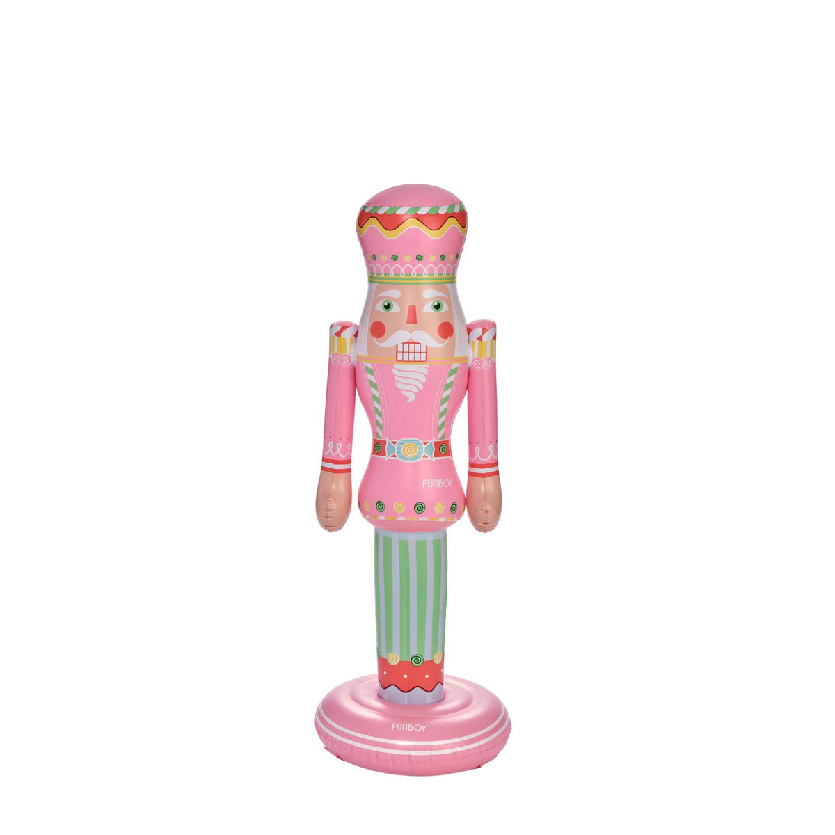 Pink inflatable nutcracker holiday decorations 3.5 feet
 on a white background