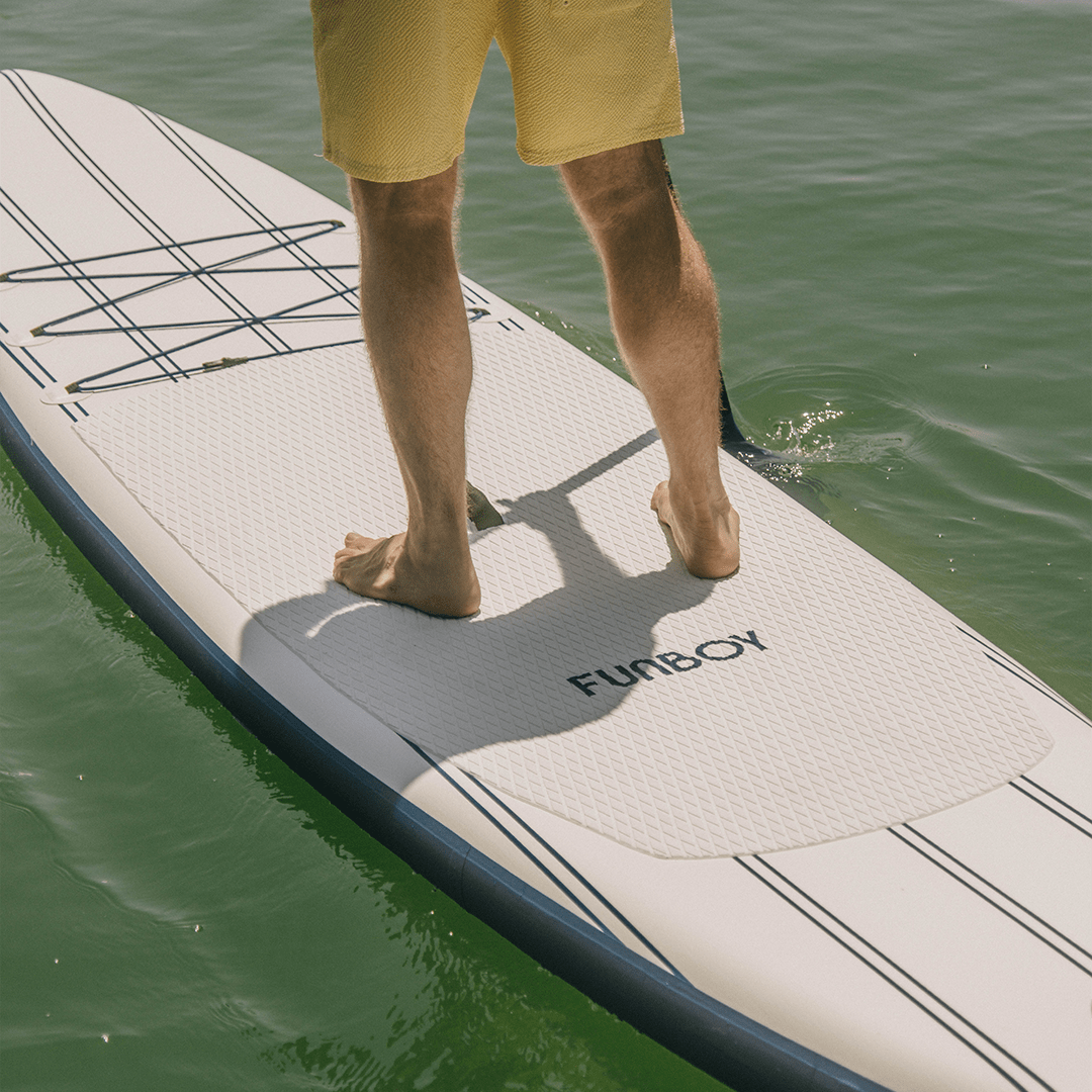11'6" Inflatable Stand Up Paddle Board Navy & White - FUNBOY