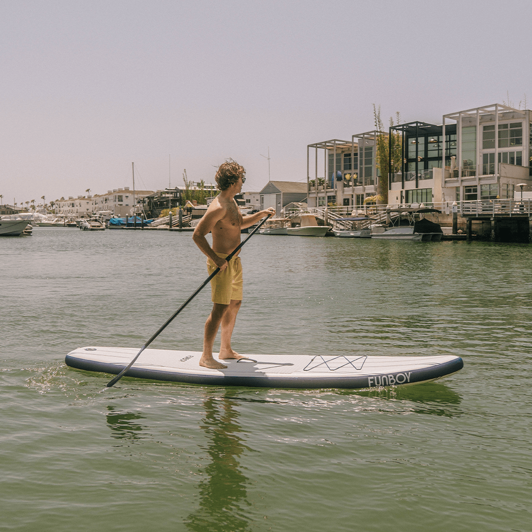 11'6" Inflatable Stand Up Paddle Board Navy & White - FUNBOY