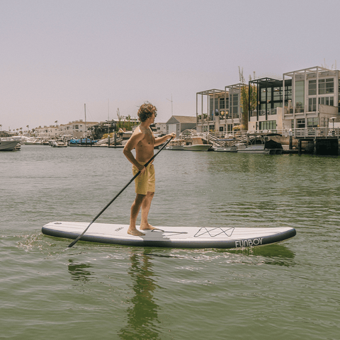 11'6" Inflatable Stand Up Paddle Board Navy & White - FUNBOY