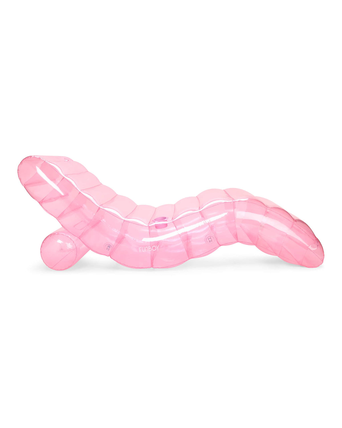 Clear Pink Chaise Lounger Pool Float - FUNBOY