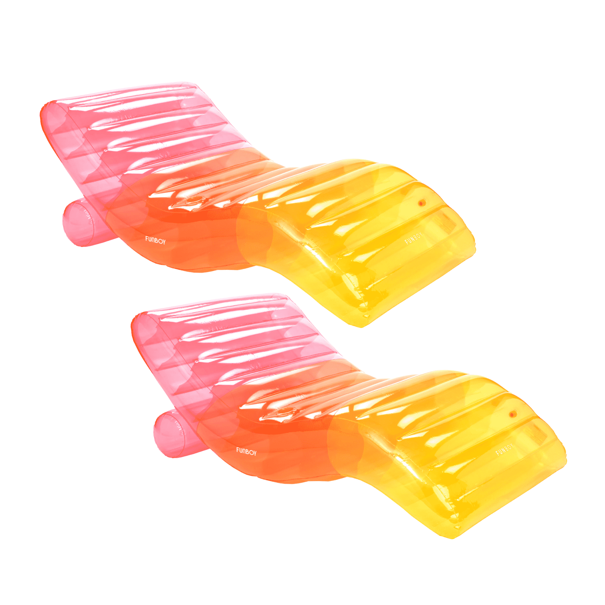 Clear Chaise Lounger Pool Floats - FUNBOY