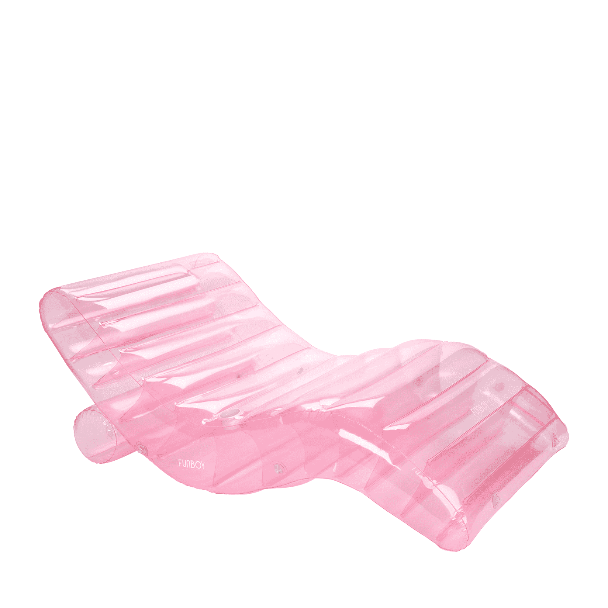 Clear Pink Chaise Lounger Pool Float - FUNBOY