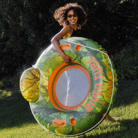 Inflatable camo river tube