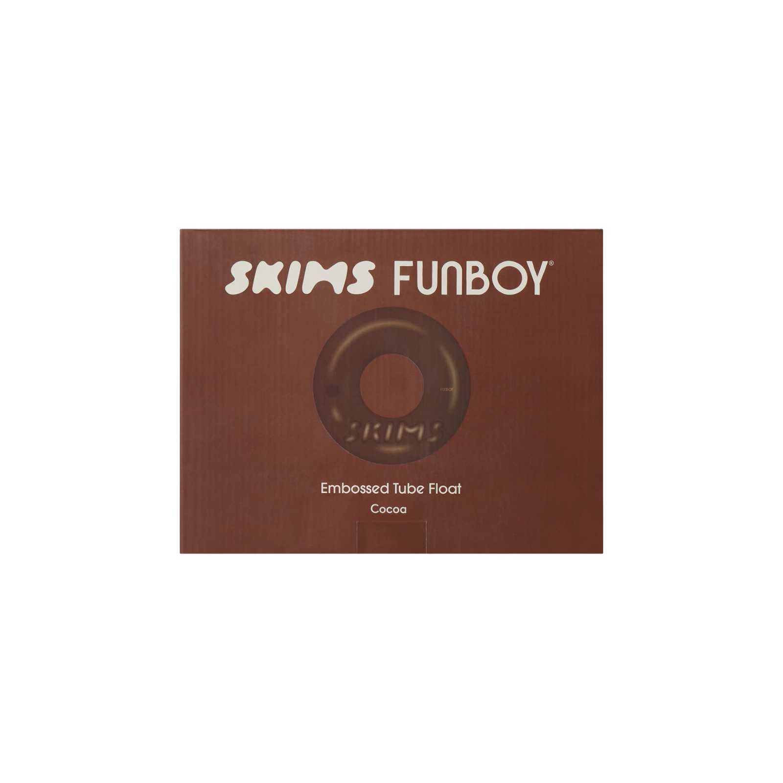 Cocoa Brown SKIMS x FUNBOY embossed  Tube Float with cup holder