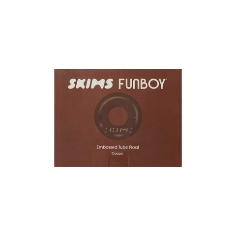 Cocoa Brown SKIMS x FUNBOY embossed  Tube Float with cup holder