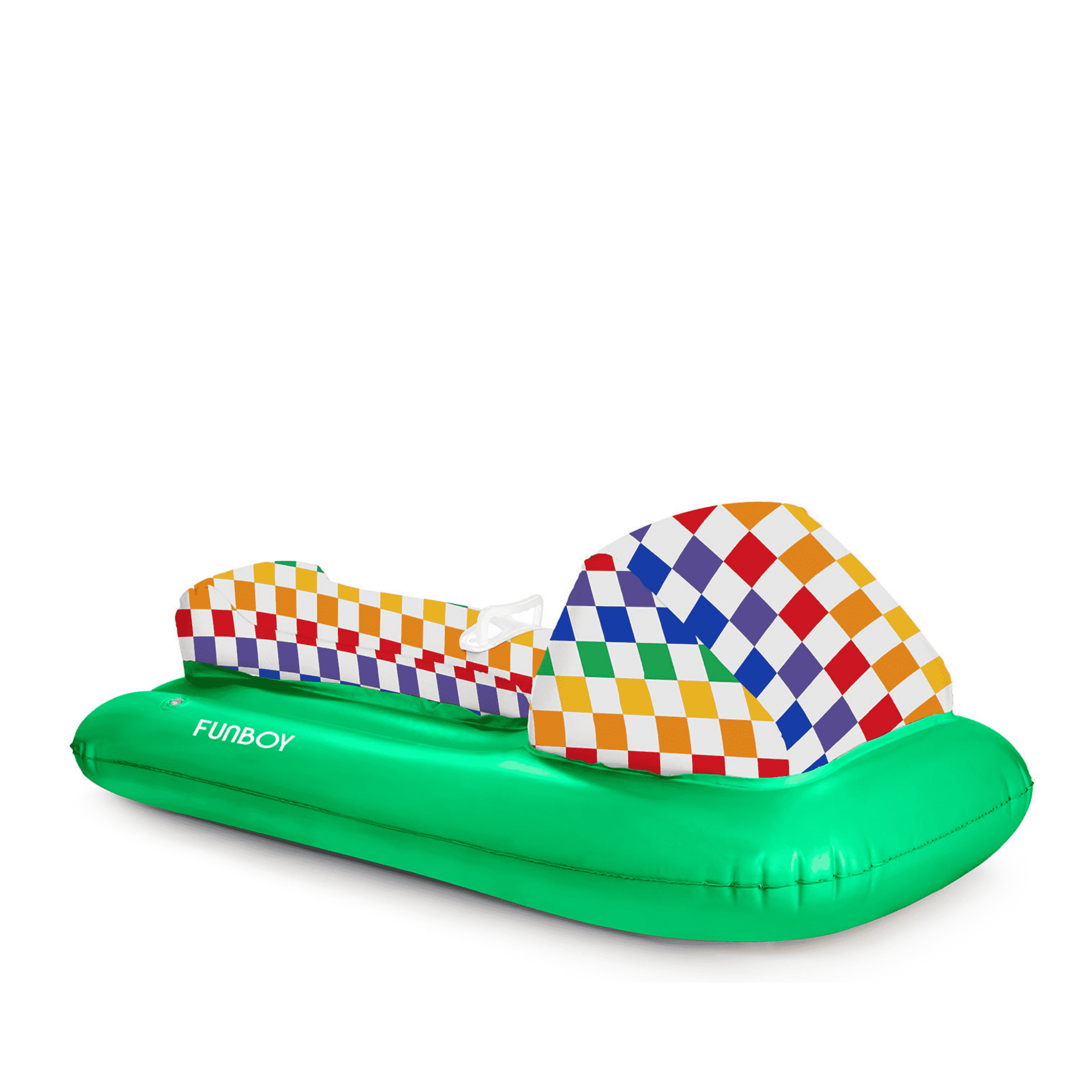 Kids Snow Sled - Rainbow Checkered - FUNBOY