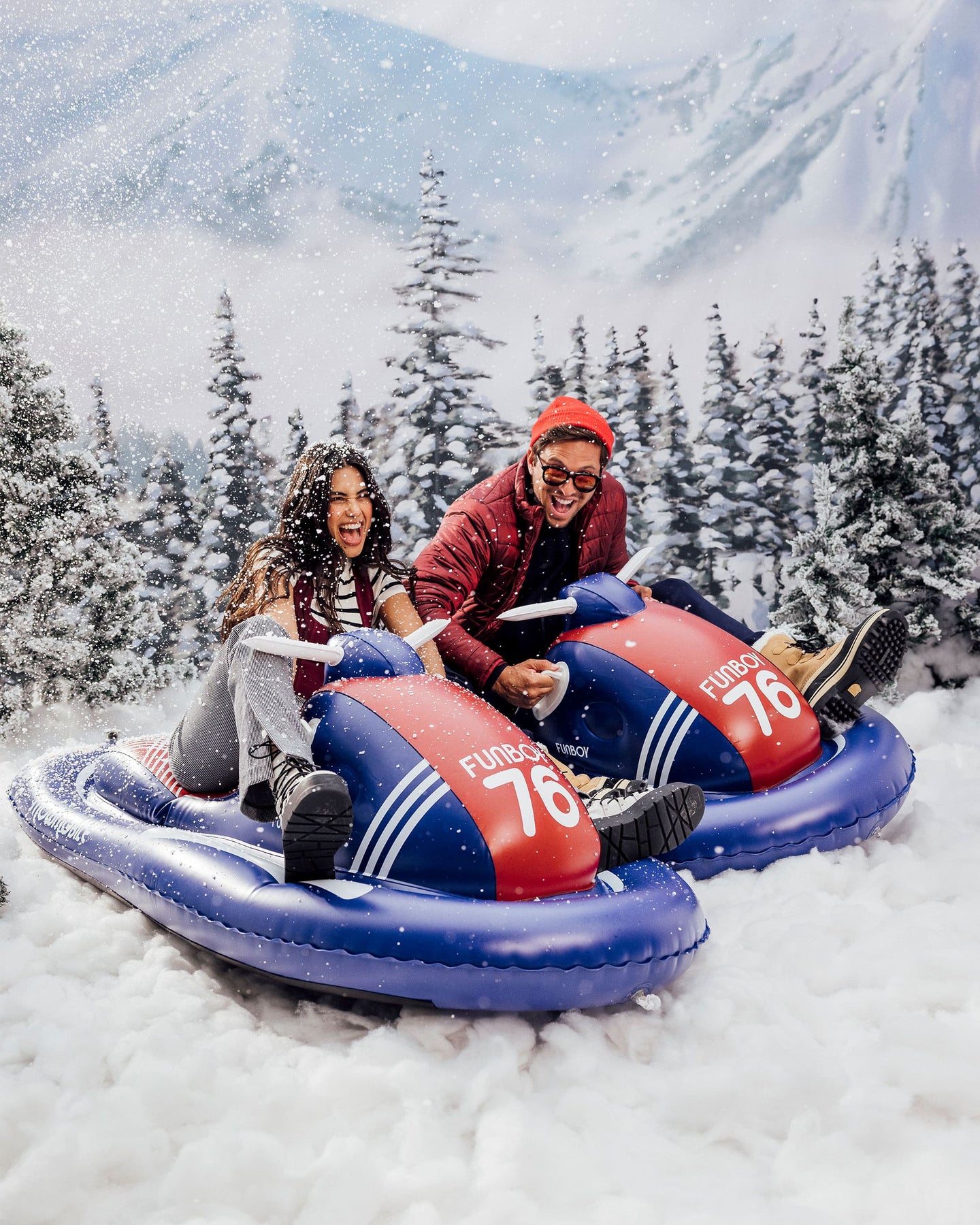 Snowmobile sleds for snow