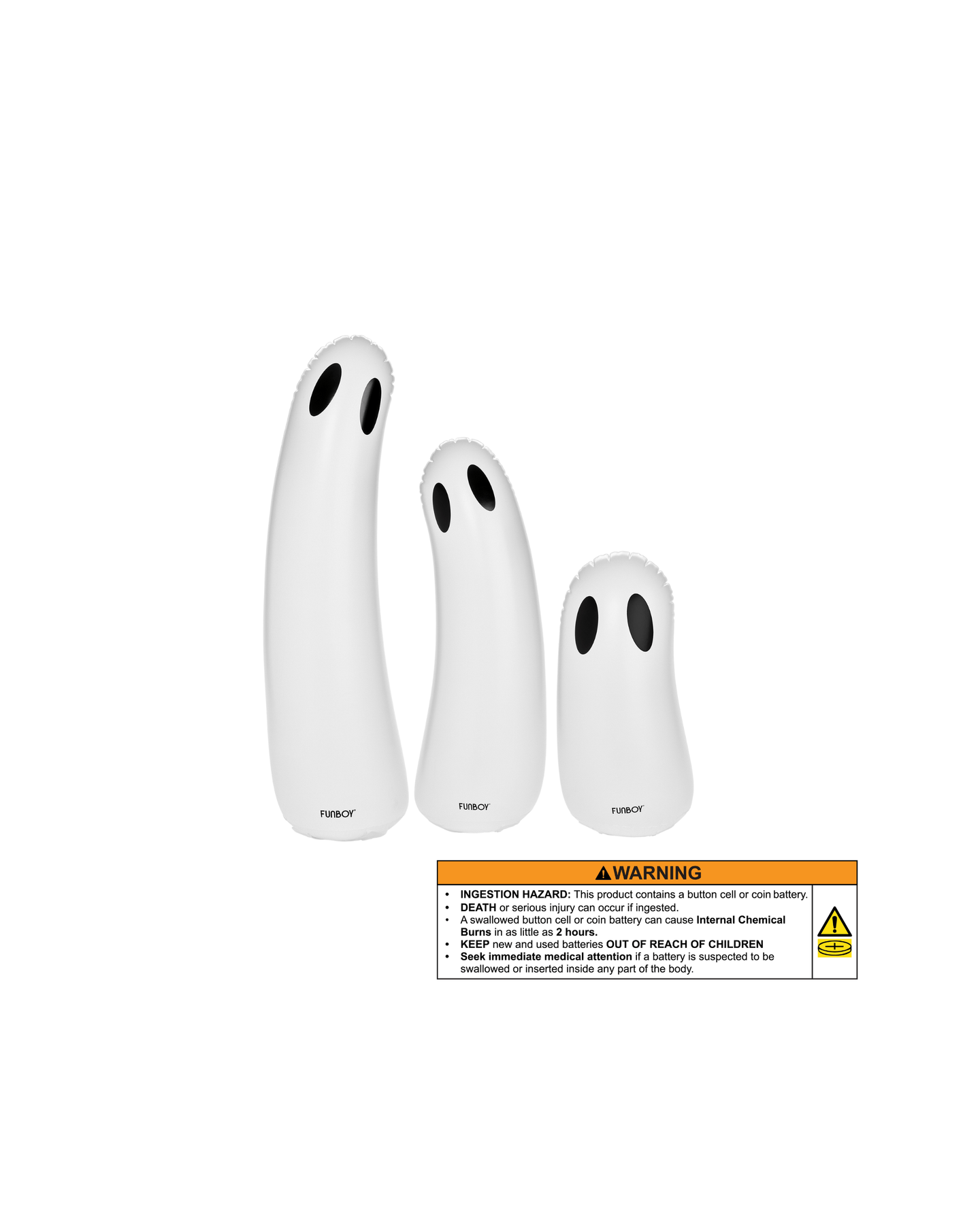 Inflatable Halloween Decorations 
Standing Light up ghost 3-pack