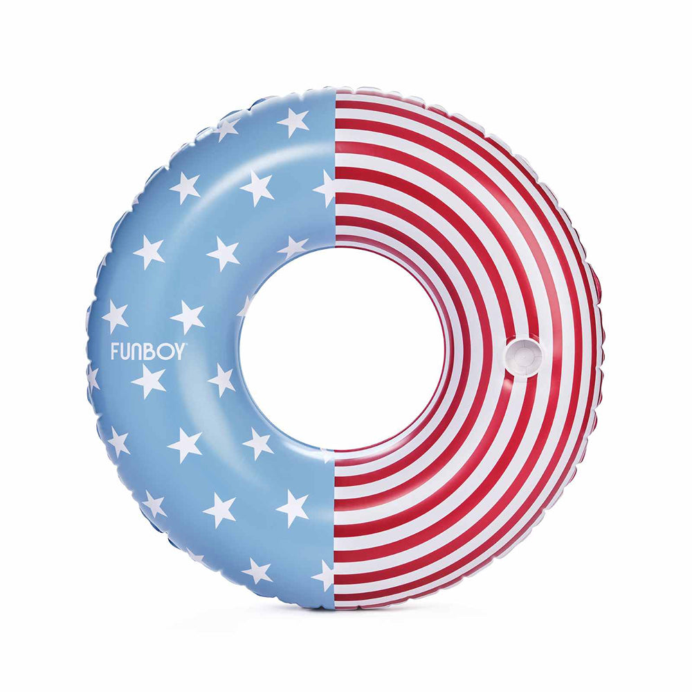 Red white blue tube float