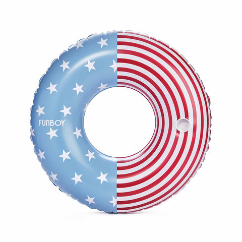Red white blue tube float