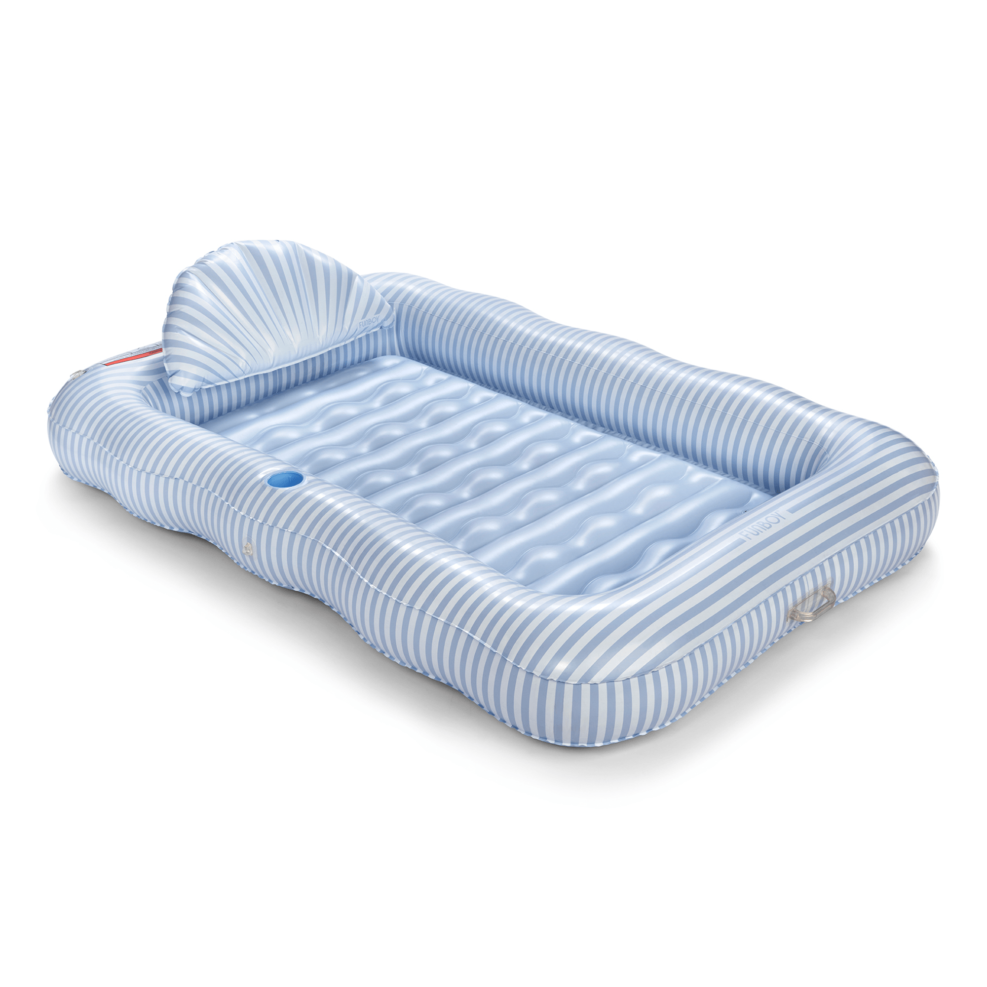laid back lounger summer infant Tanning Pool Lounger: Blue & White Stripes
