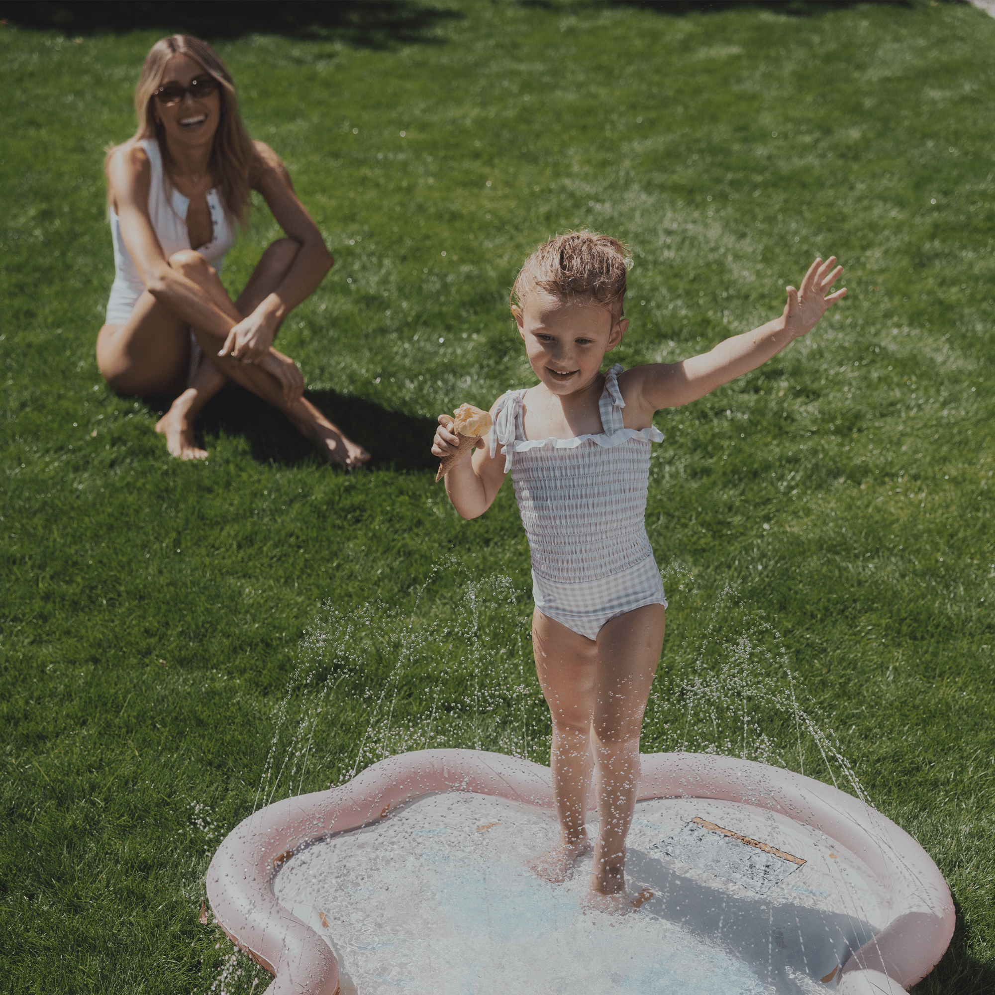 Ice Cream Cone Splash Pad – Cute Pastel Water Play for Kids Ages 6+