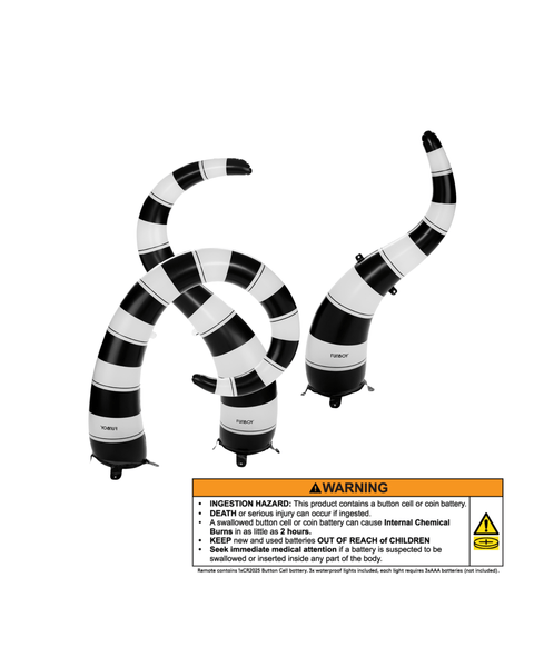Black and white crawlers
Black and white snakes
Inflatable Halloween decor