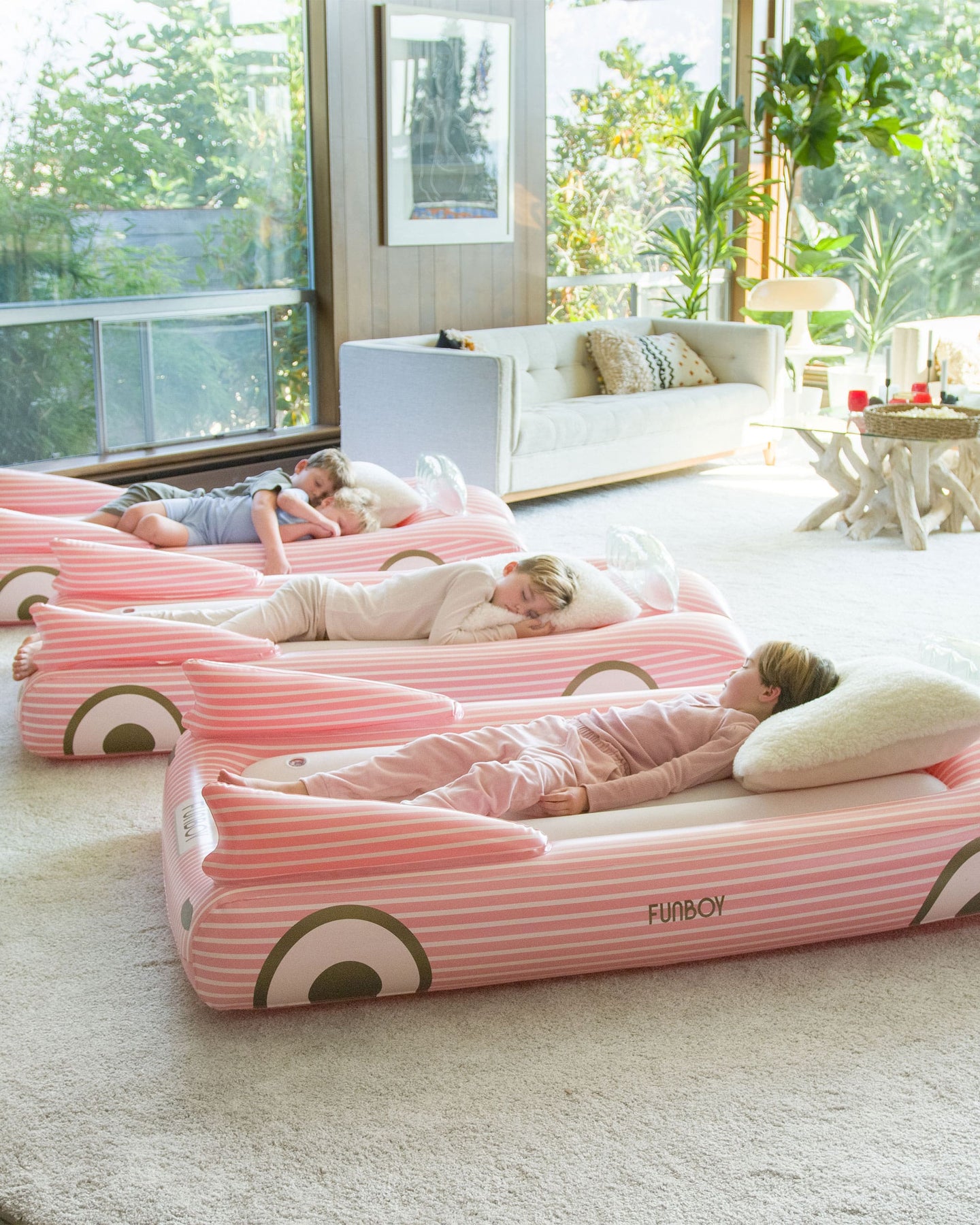 Kids Sleepover Air Mattress - Pink Convertible - FUNBOY