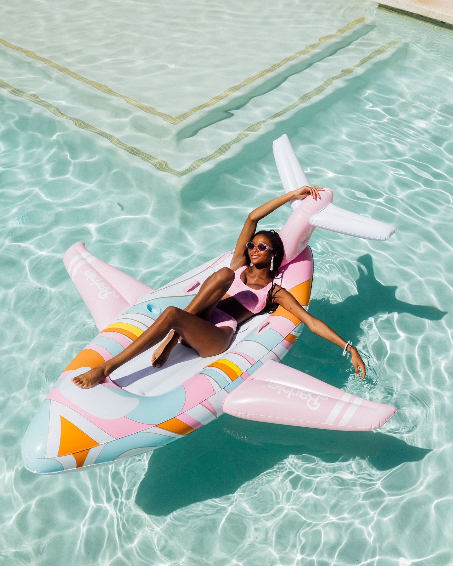 Pink Barbie Plane Pool Float