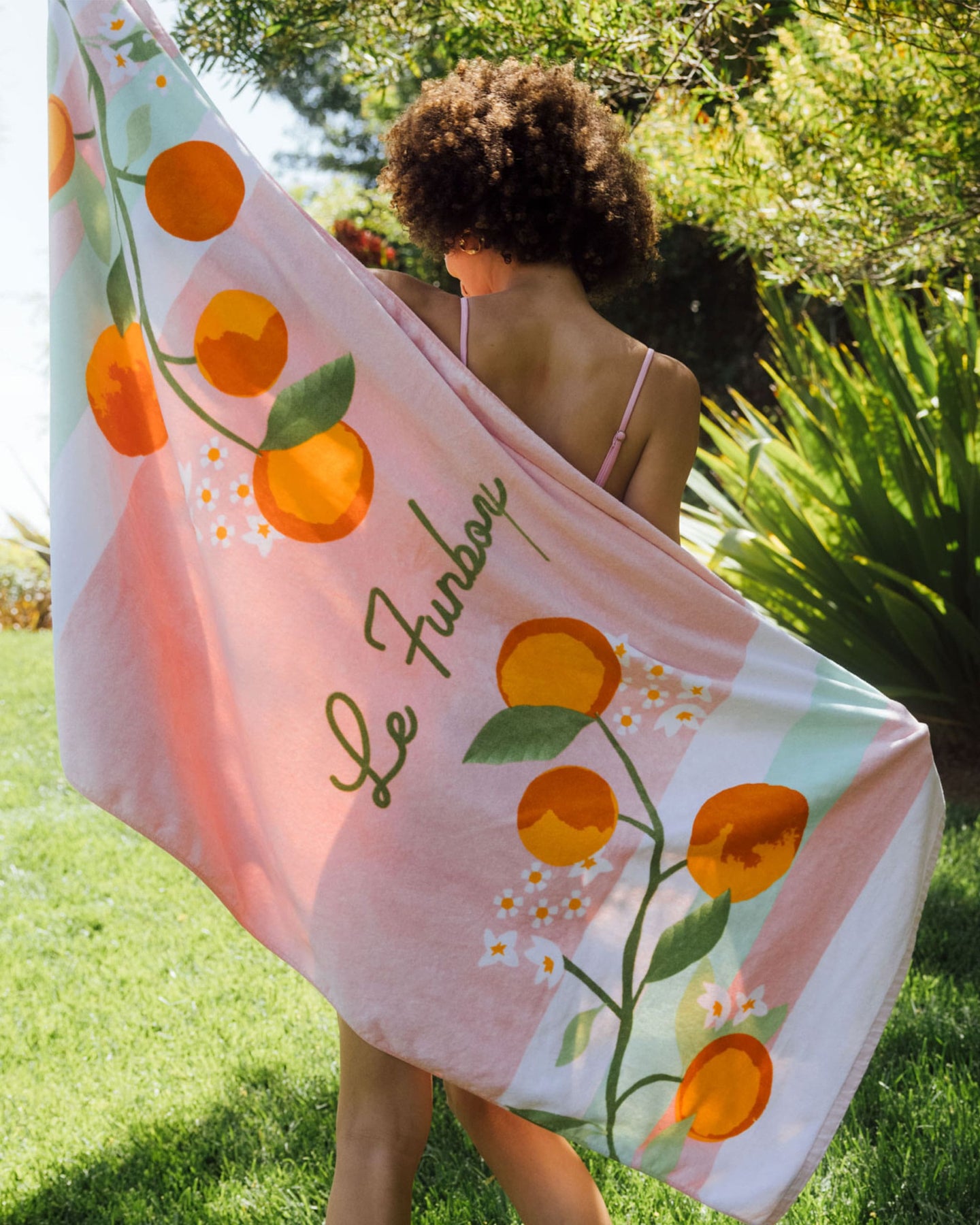 Pink Resort Citrus Beach Towel by FUNBOY
