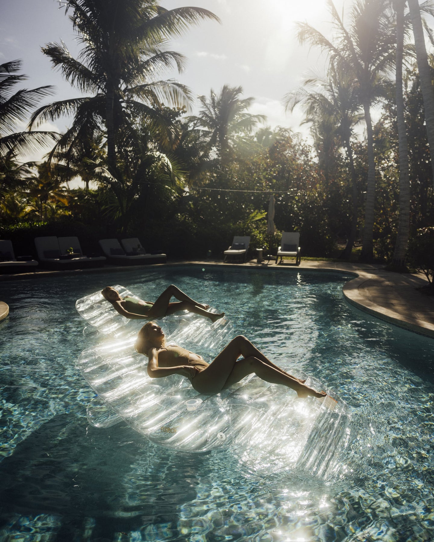 Super Clear Chaise Lounger Pool Float -2 Pack