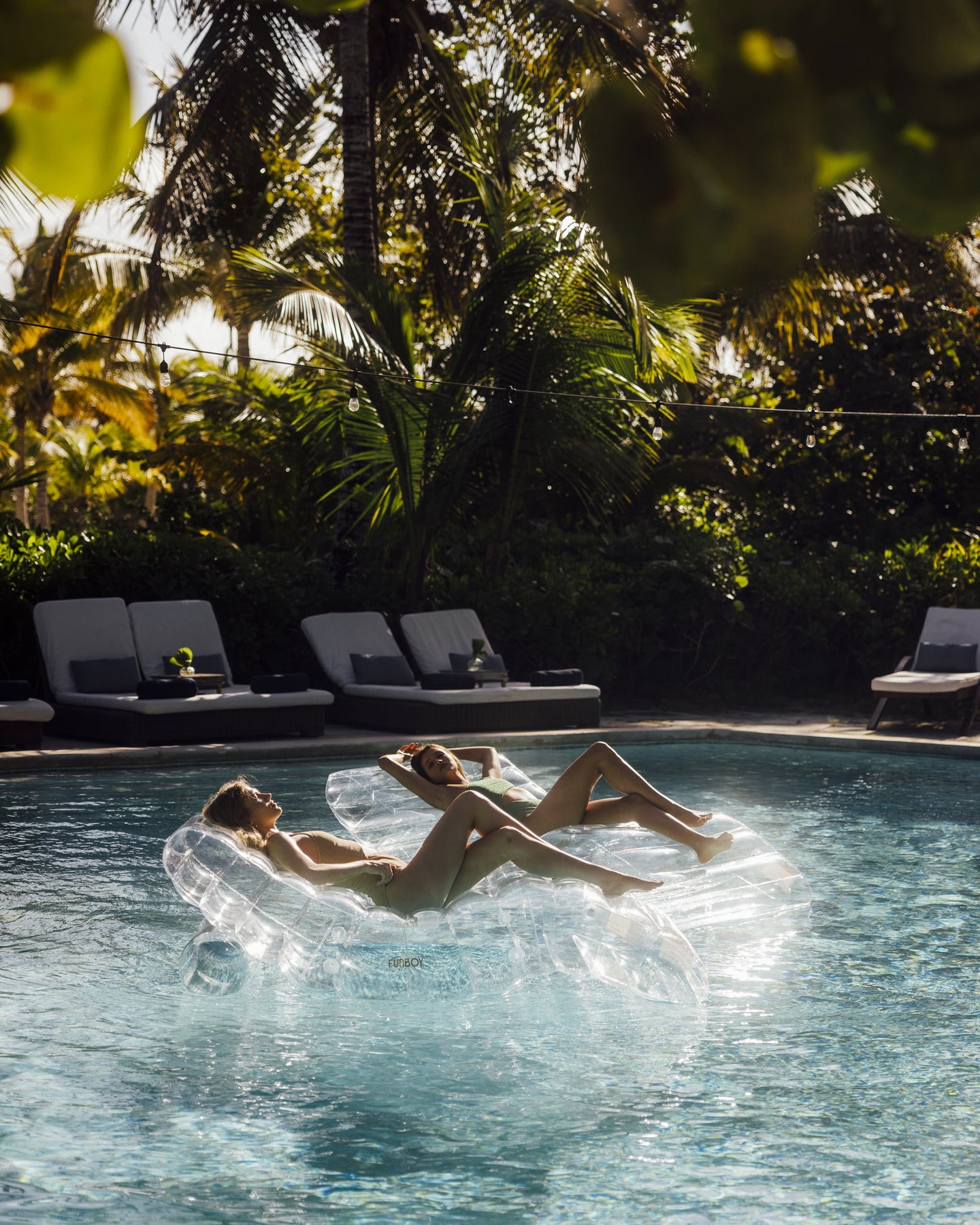 Super Clear Chaise Lounger Pool Float -2 Pack