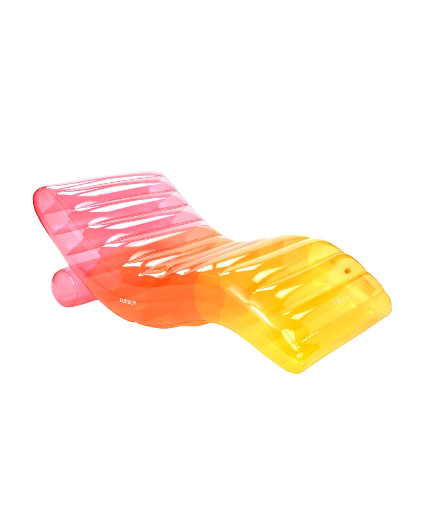 Luxury Pool Floats - Clear Rainbow Chaise Lounger Pool Float