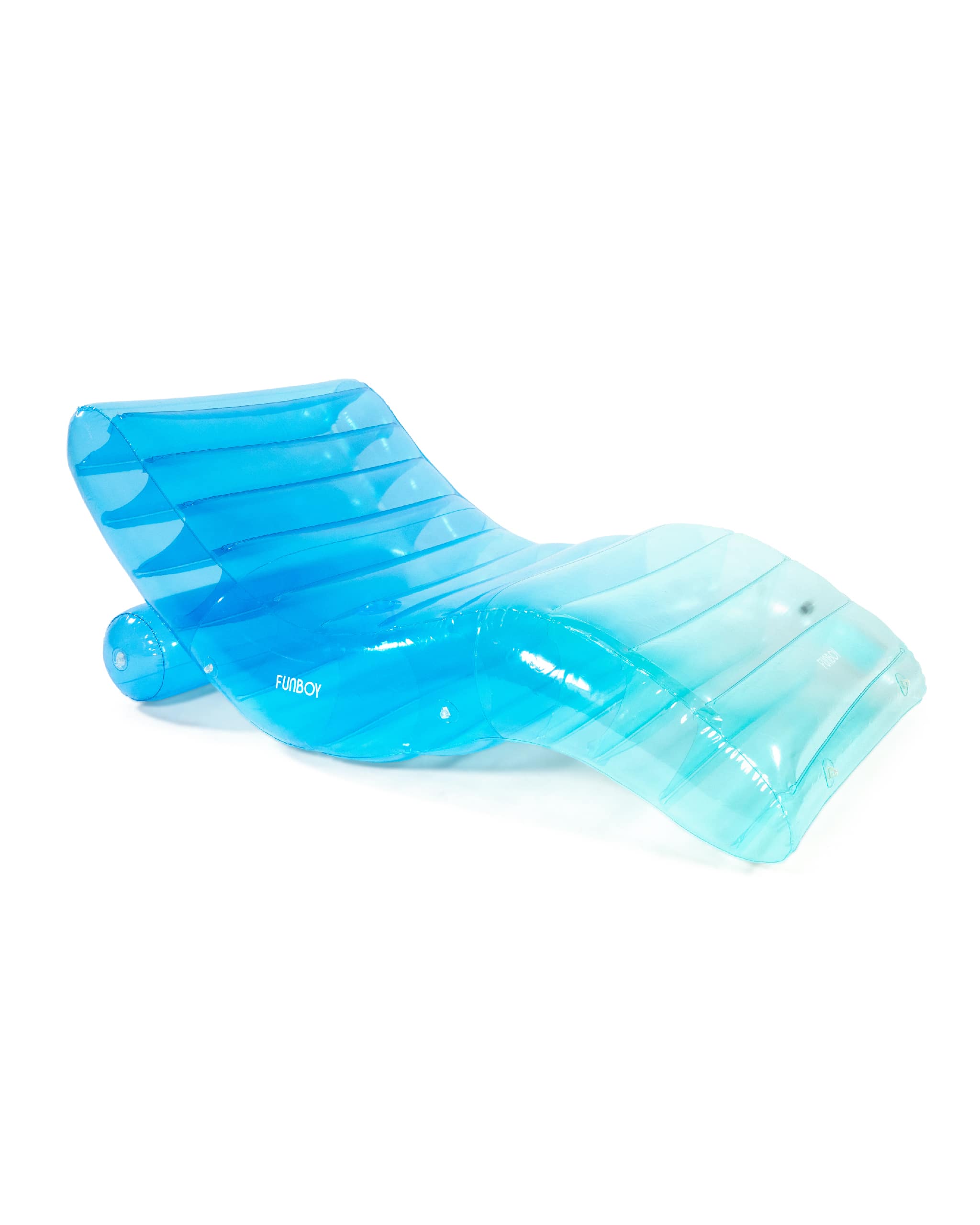 Clear Blue Chaise Lounger Pool Float - FUNBOY