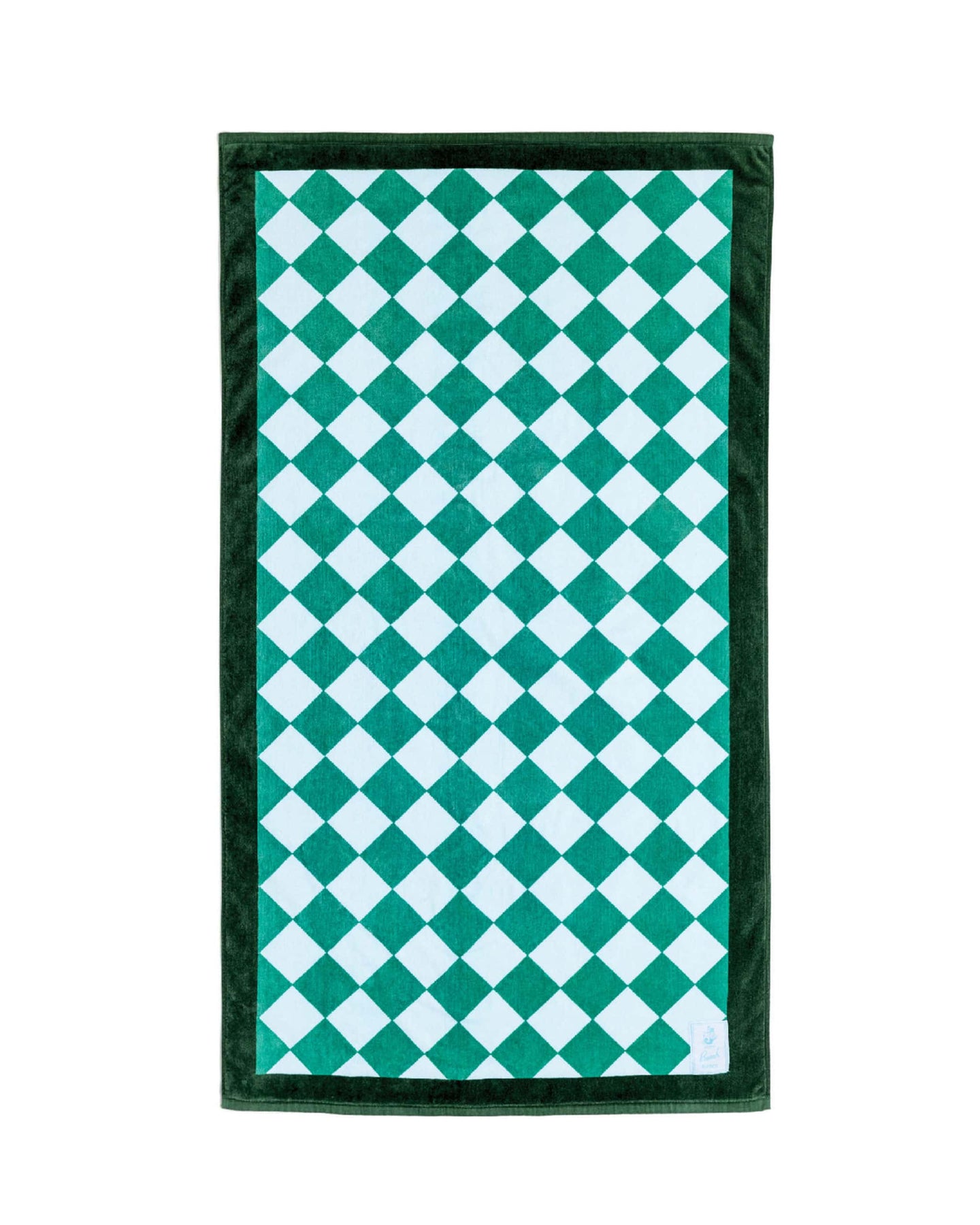 Funboy Green Checked Beach Towel