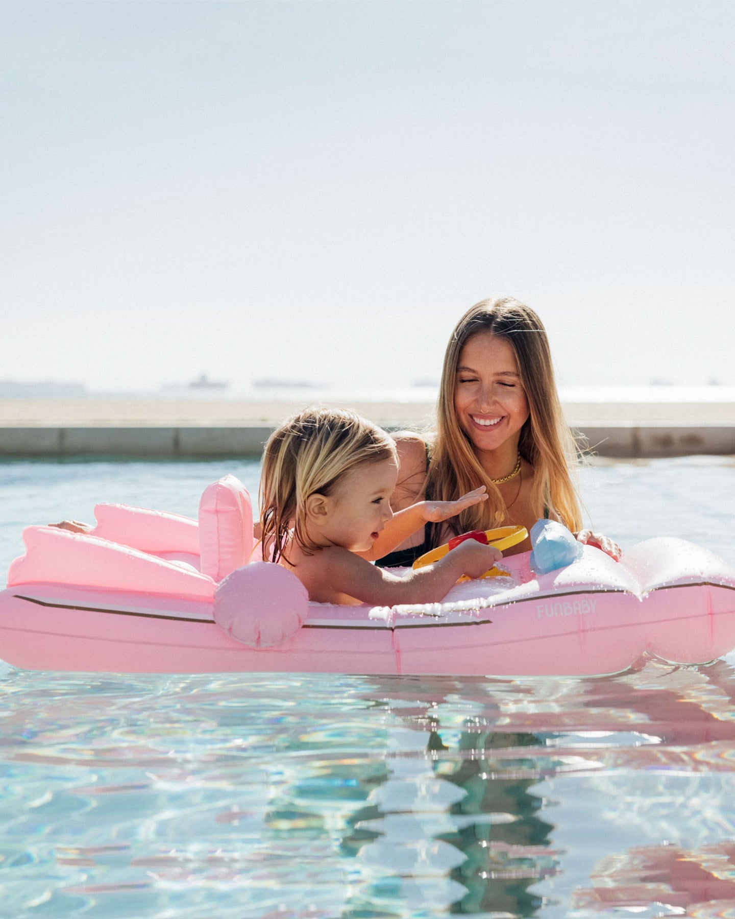 Pink Car Baby Float w/ Shade