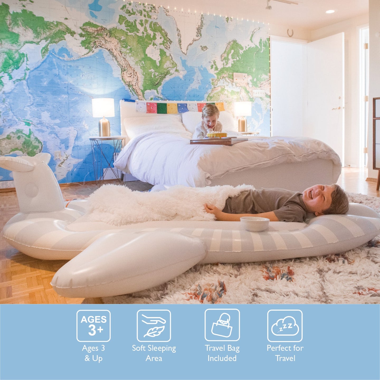 Airplane Kids Sleepover Air Mattress 