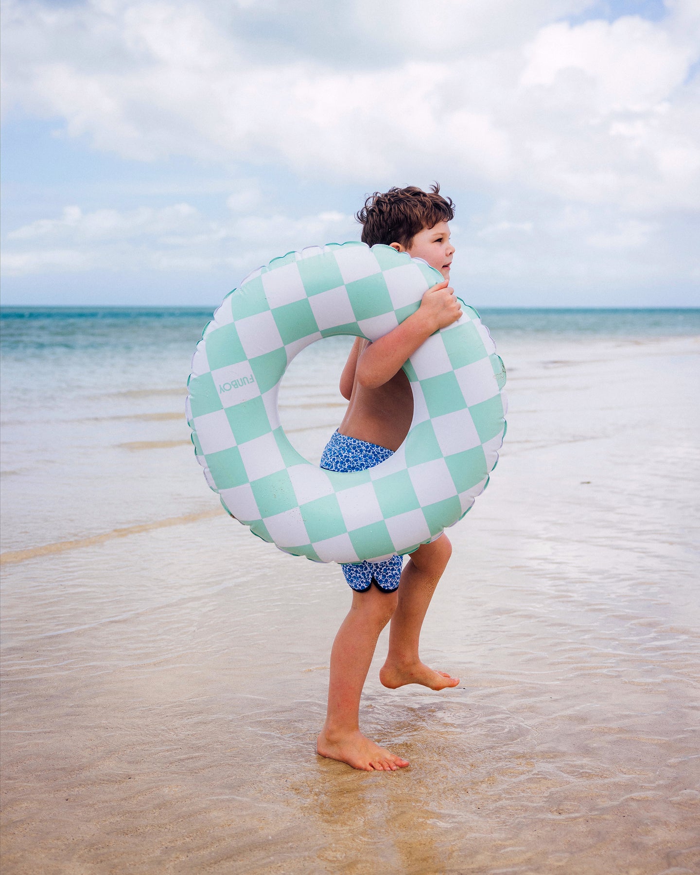 Kids Checkered 30" Tube Pool Floats