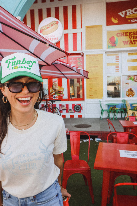 Funboy Merch - Funboy greater than green trucker hat