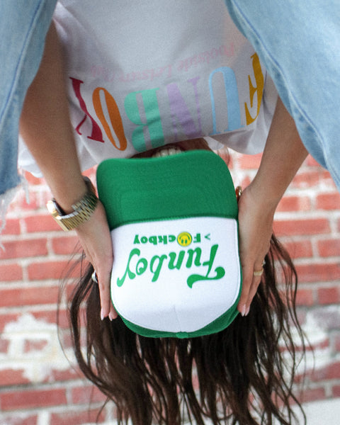 Funboy Merch - Funboy greater than green trucker hat