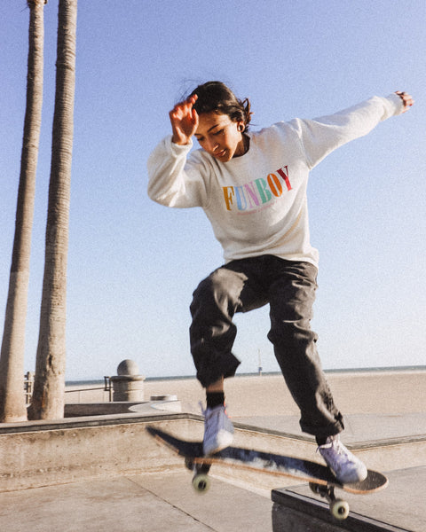 FUNBOY Merch - Varsity Crewneck Sweatshirt