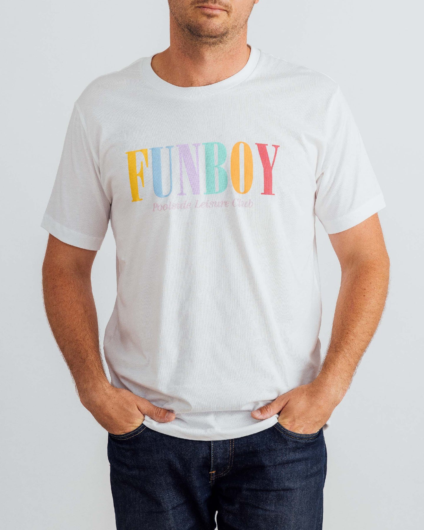 Funboy Merch - White Varsity Tee