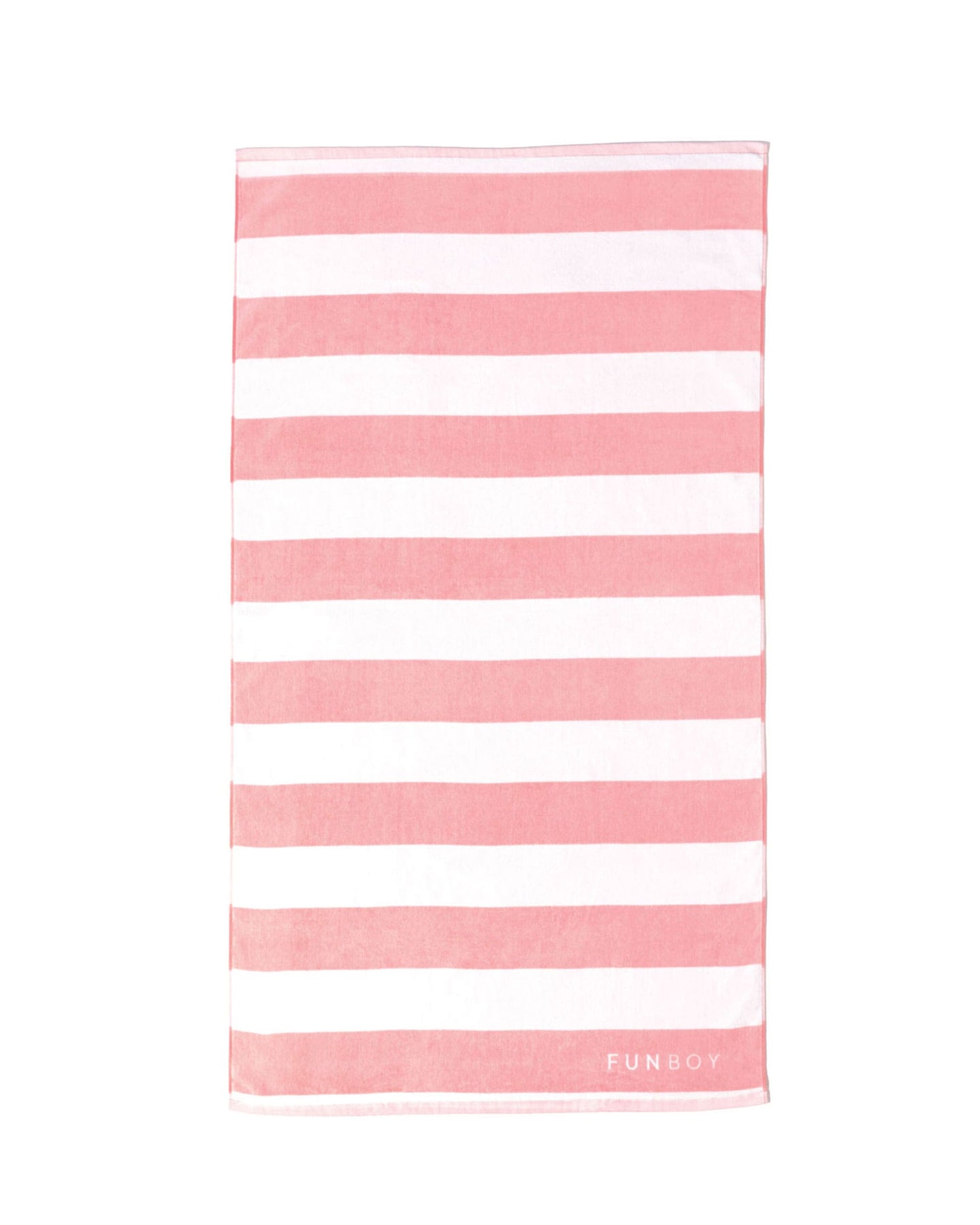 Funboy Pink Striped Cabana Beach Towel