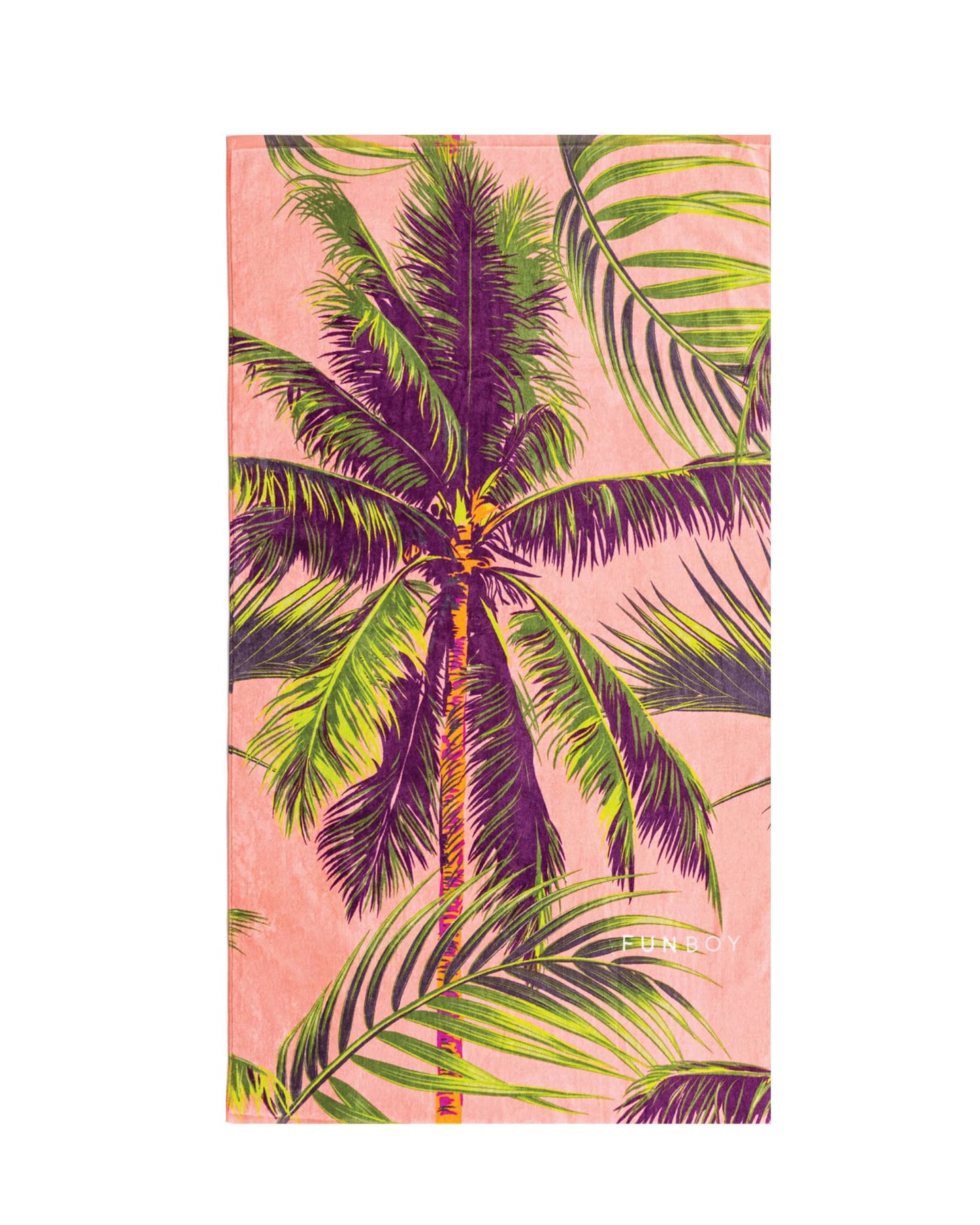 Funboy Tropical Pink Palm Beach Towel
