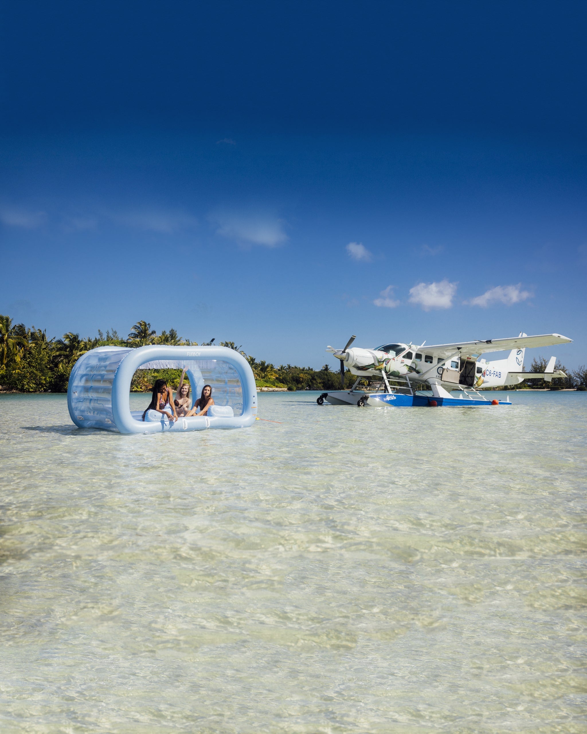 Giant Blue Sol Cabana Dayclub Pool Float - FUNBOY