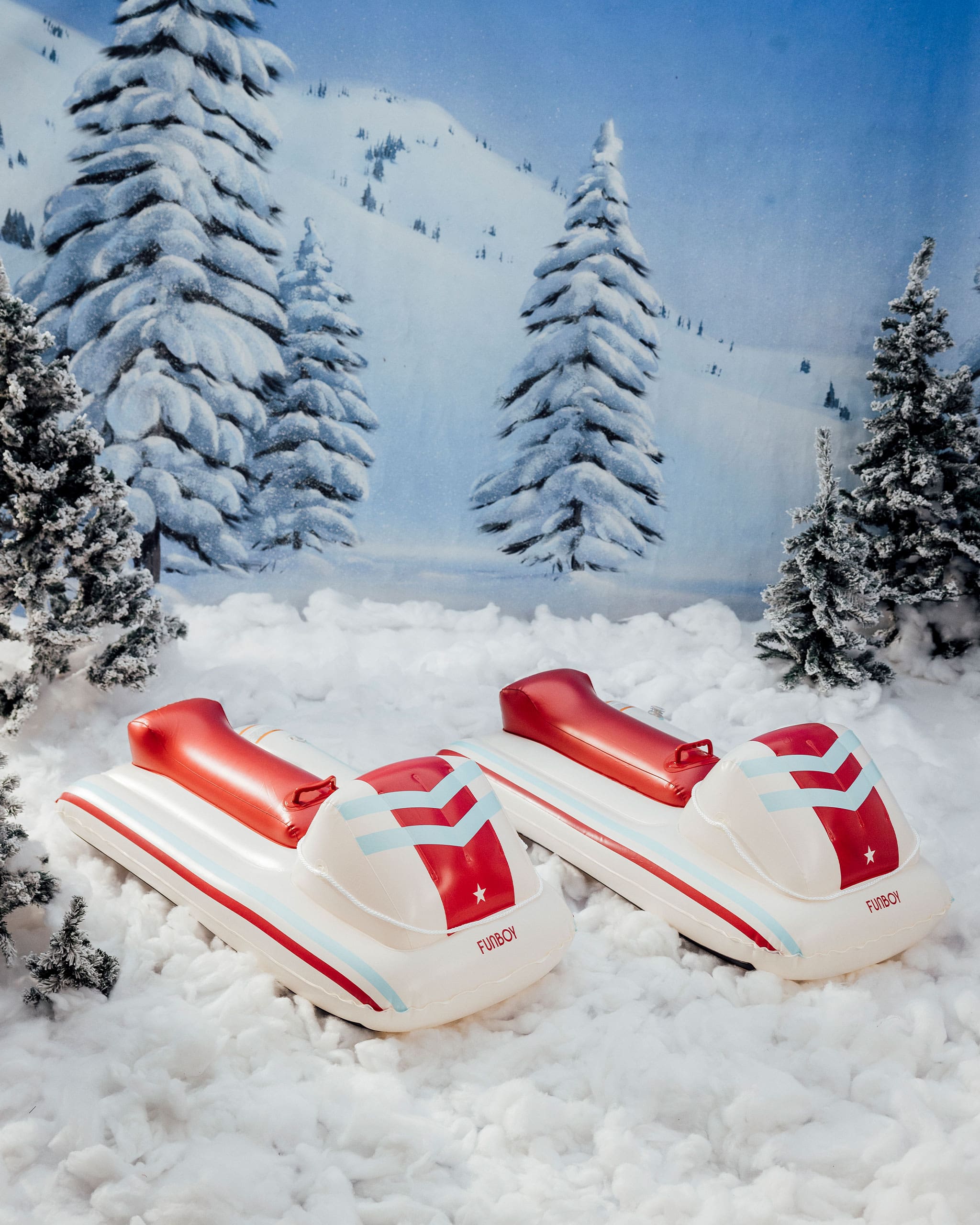 Kids Snow Sled Red Racer - 2 Pack - FUNBOY