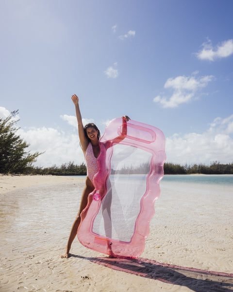 In and out of water pool float - Pink Mesh Lounger