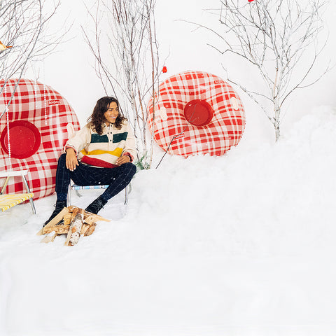 Plaid Inflatable Winter Snow Tube | FUNBOY