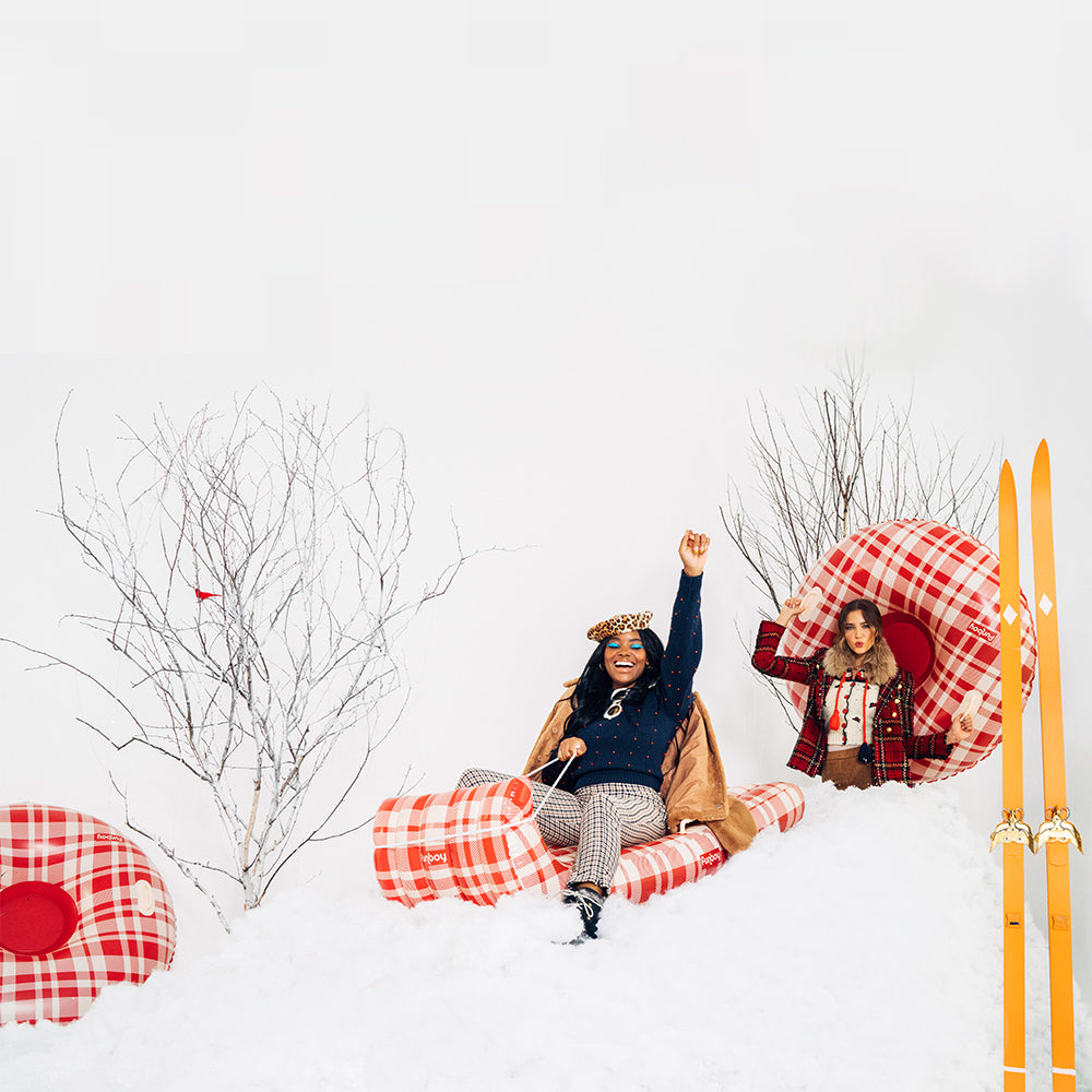 Plaid Inflatable Winter Snow Tube | FUNBOY