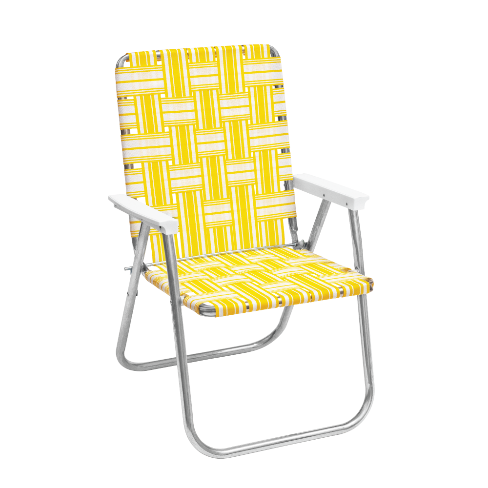FUNBOY Retro Lawn Chair - Yellow & White