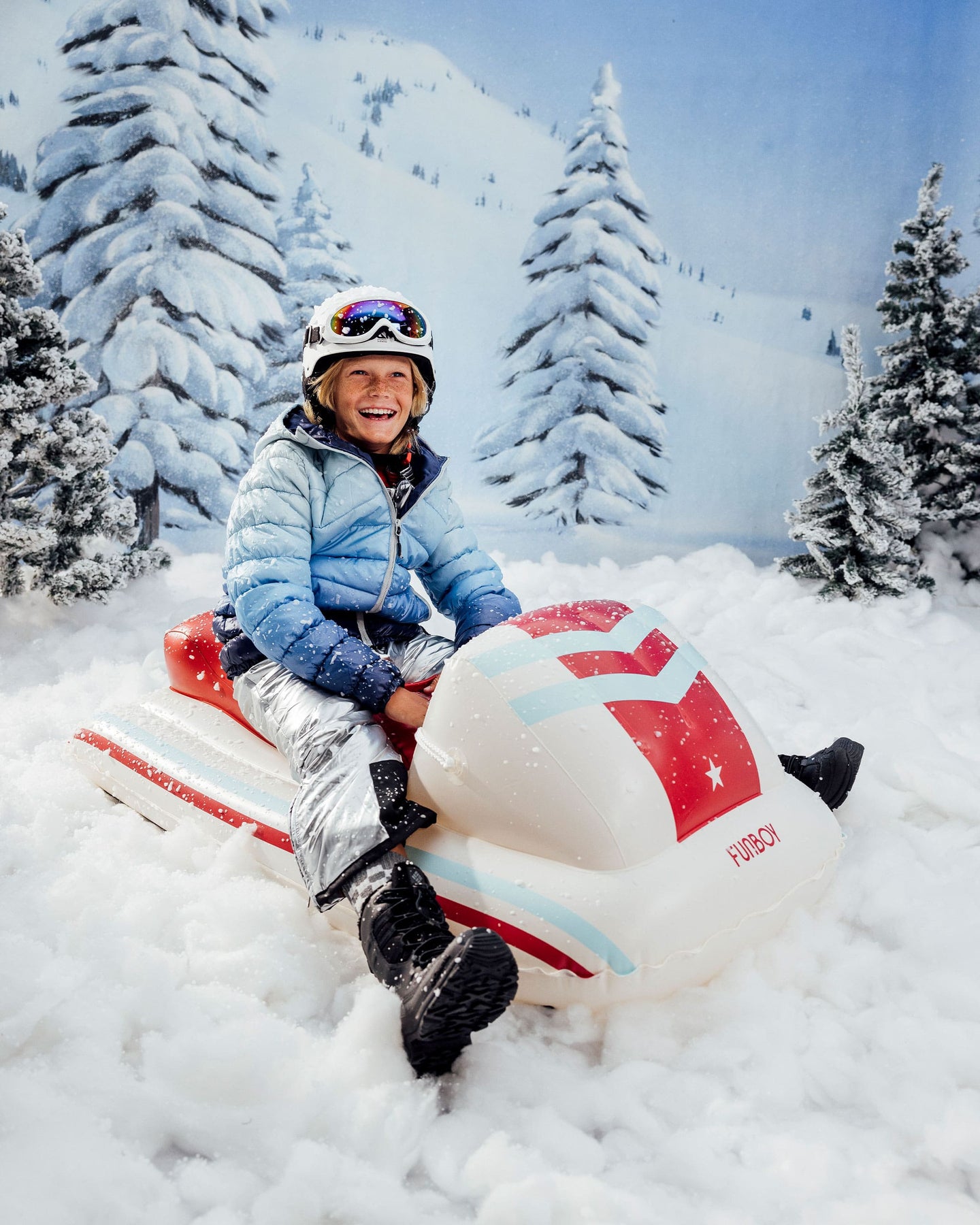 Winter Snow Sled Riding Kids Snow Sled Red Racer - 2 Pack - FUNBOY